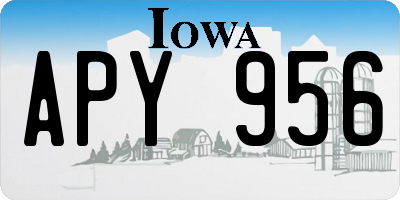 IA license plate APY956
