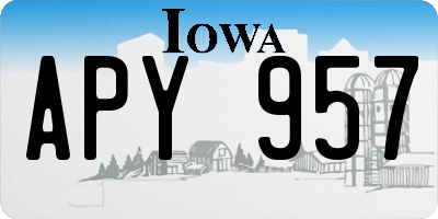 IA license plate APY957