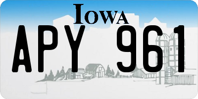 IA license plate APY961