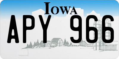 IA license plate APY966