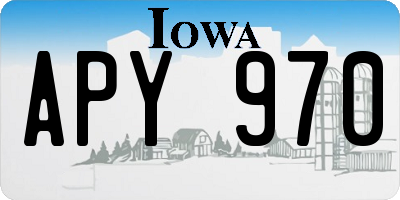 IA license plate APY970