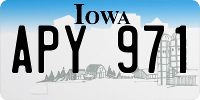 IA license plate APY971