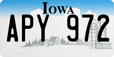 IA license plate APY972