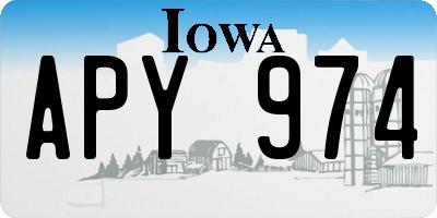 IA license plate APY974