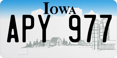 IA license plate APY977