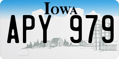 IA license plate APY979