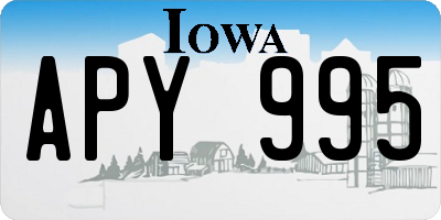 IA license plate APY995