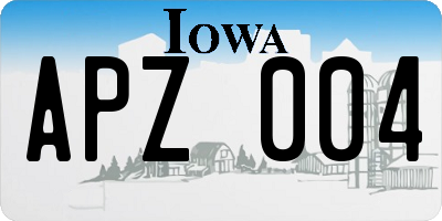 IA license plate APZ004