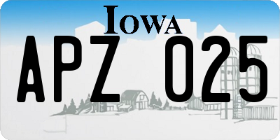 IA license plate APZ025