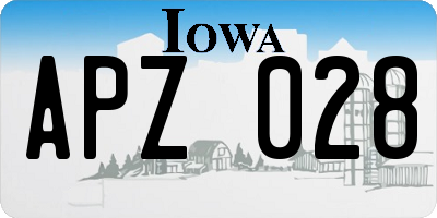 IA license plate APZ028