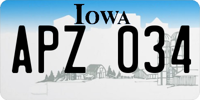 IA license plate APZ034