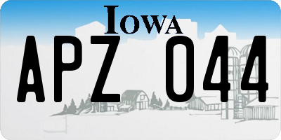 IA license plate APZ044