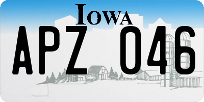 IA license plate APZ046