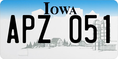 IA license plate APZ051