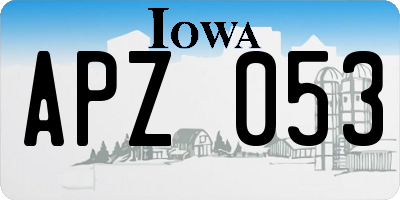 IA license plate APZ053