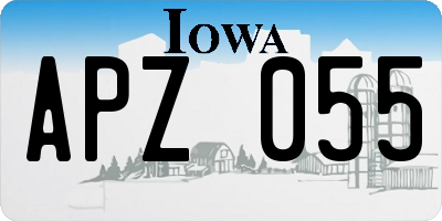 IA license plate APZ055