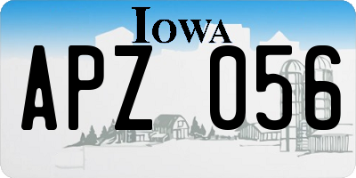 IA license plate APZ056