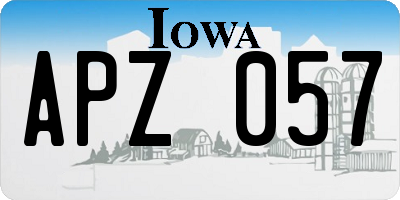 IA license plate APZ057