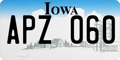 IA license plate APZ060