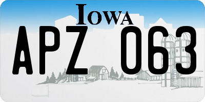 IA license plate APZ063