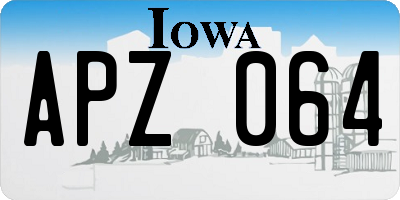 IA license plate APZ064