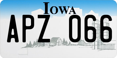 IA license plate APZ066