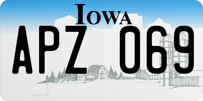 IA license plate APZ069