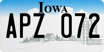 IA license plate APZ072