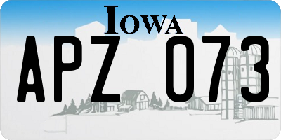 IA license plate APZ073