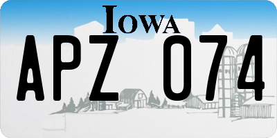 IA license plate APZ074