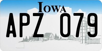 IA license plate APZ079