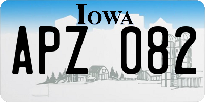 IA license plate APZ082