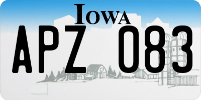 IA license plate APZ083