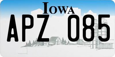 IA license plate APZ085