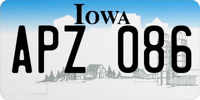 IA license plate APZ086