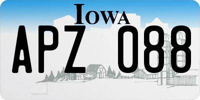 IA license plate APZ088
