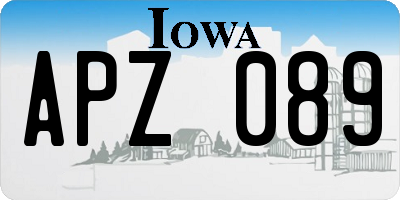 IA license plate APZ089