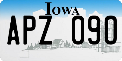 IA license plate APZ090