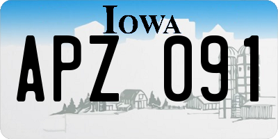 IA license plate APZ091