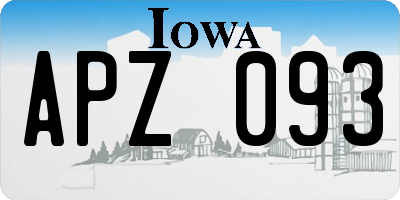 IA license plate APZ093
