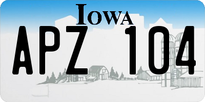IA license plate APZ104