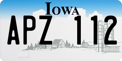 IA license plate APZ112