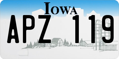 IA license plate APZ119
