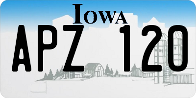 IA license plate APZ120
