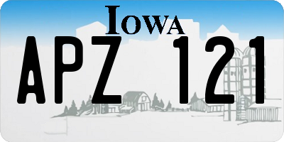 IA license plate APZ121