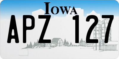IA license plate APZ127