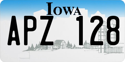 IA license plate APZ128