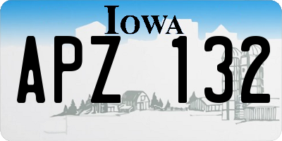 IA license plate APZ132