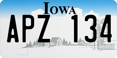 IA license plate APZ134