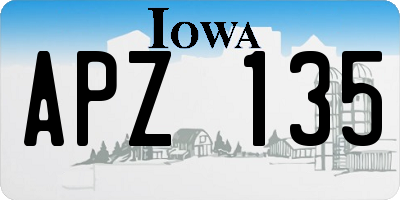 IA license plate APZ135